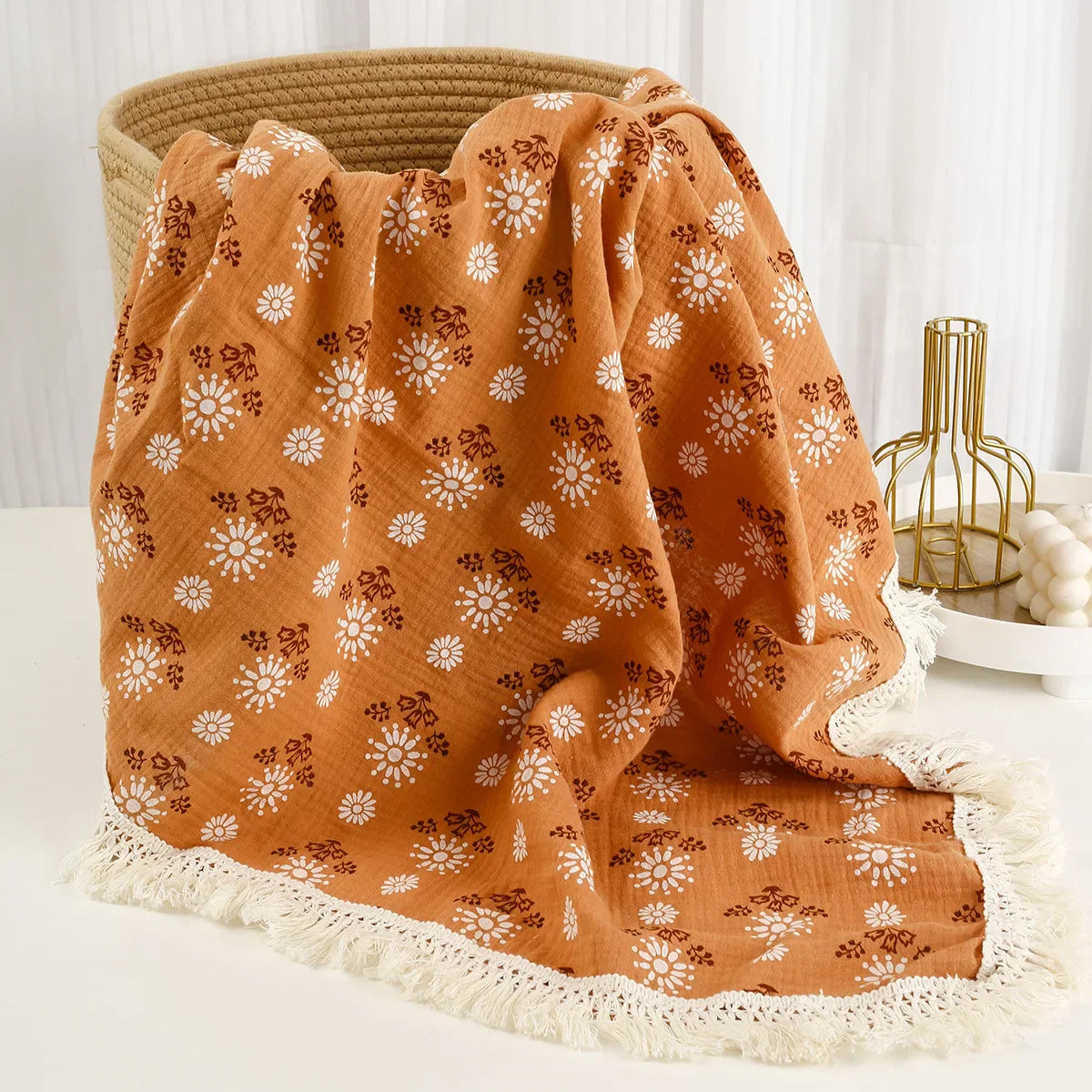 Muslin Swaddle Blanket for Newborns - Breathable and Soft Baby Blanket