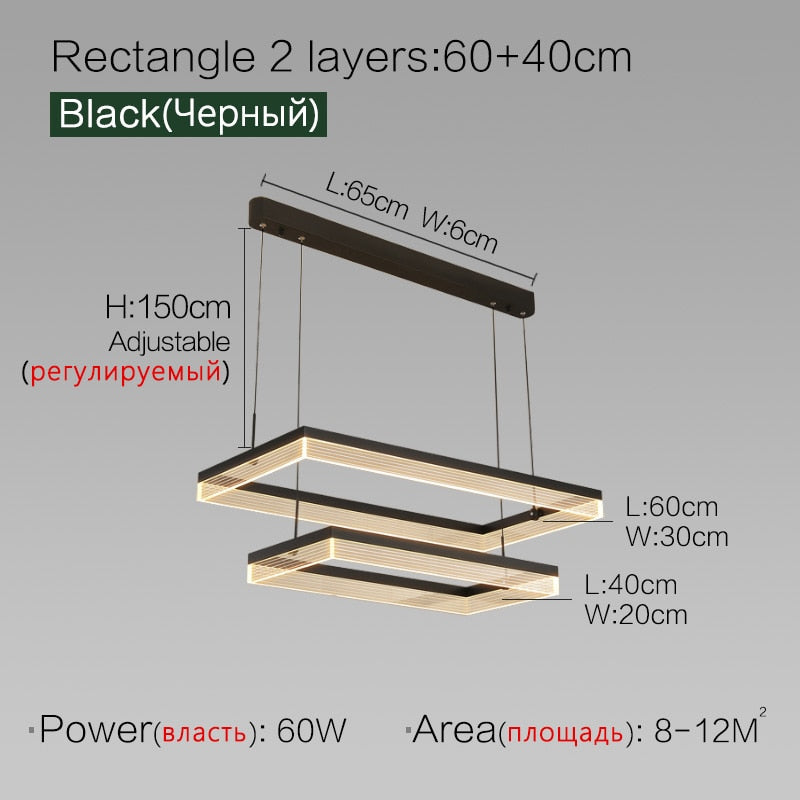 Taavita Ceiling Light Living Room – Rectangular Pendant Lamp for Stylish Lighting