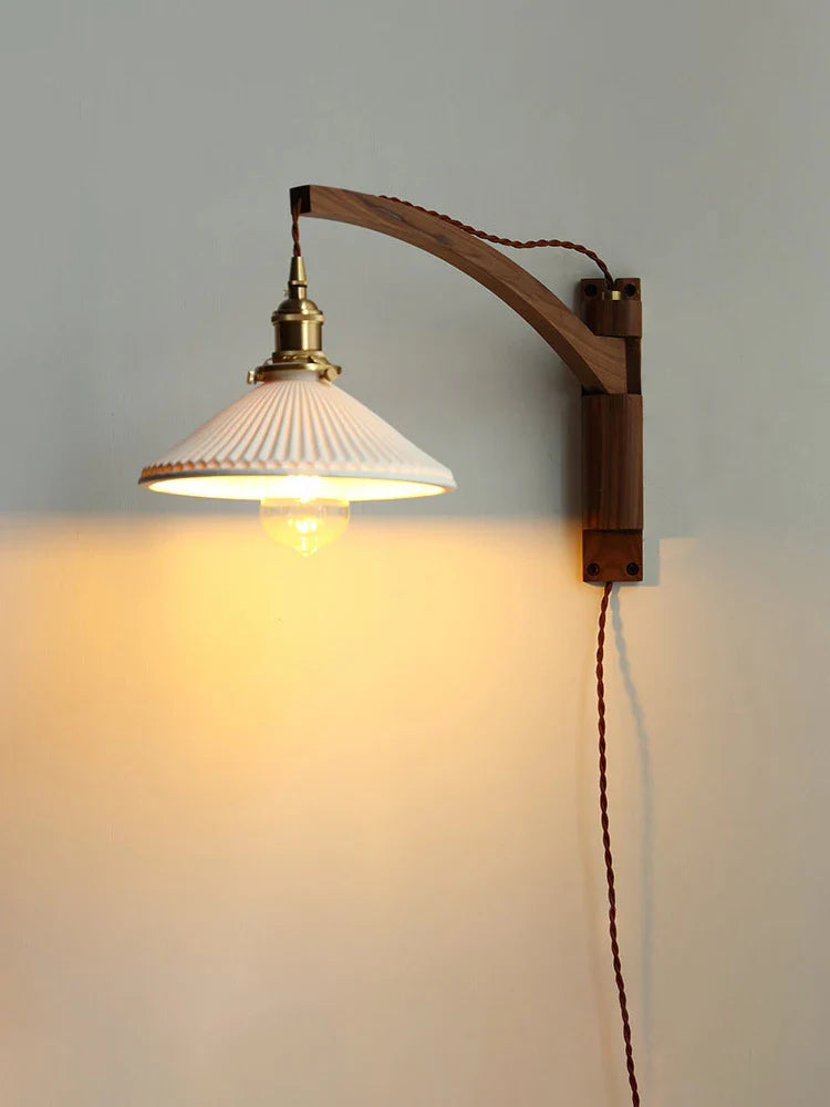 Taavita Wall Lamp Wood Scissor Arm