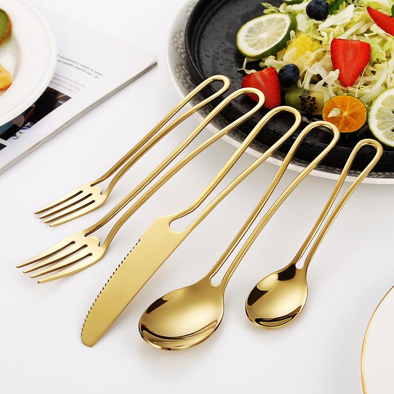 Taavita Modern Sleek Hollow Cutlery Set