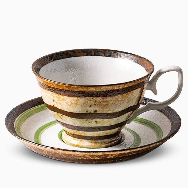 2-Piece Stoneware Taavita Teacup and Saucer Set