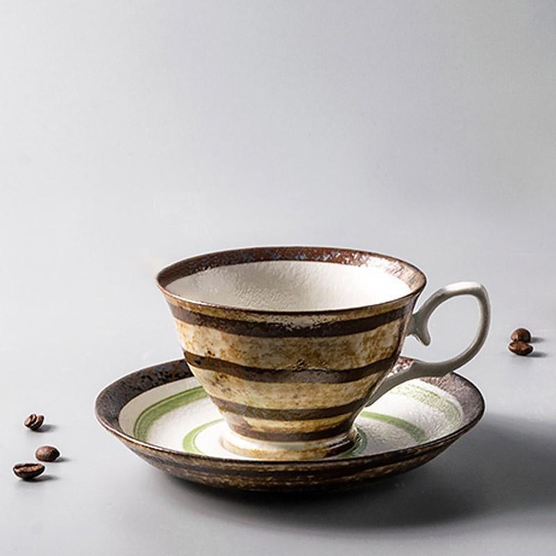 2-Piece Stoneware Taavita Teacup and Saucer Set