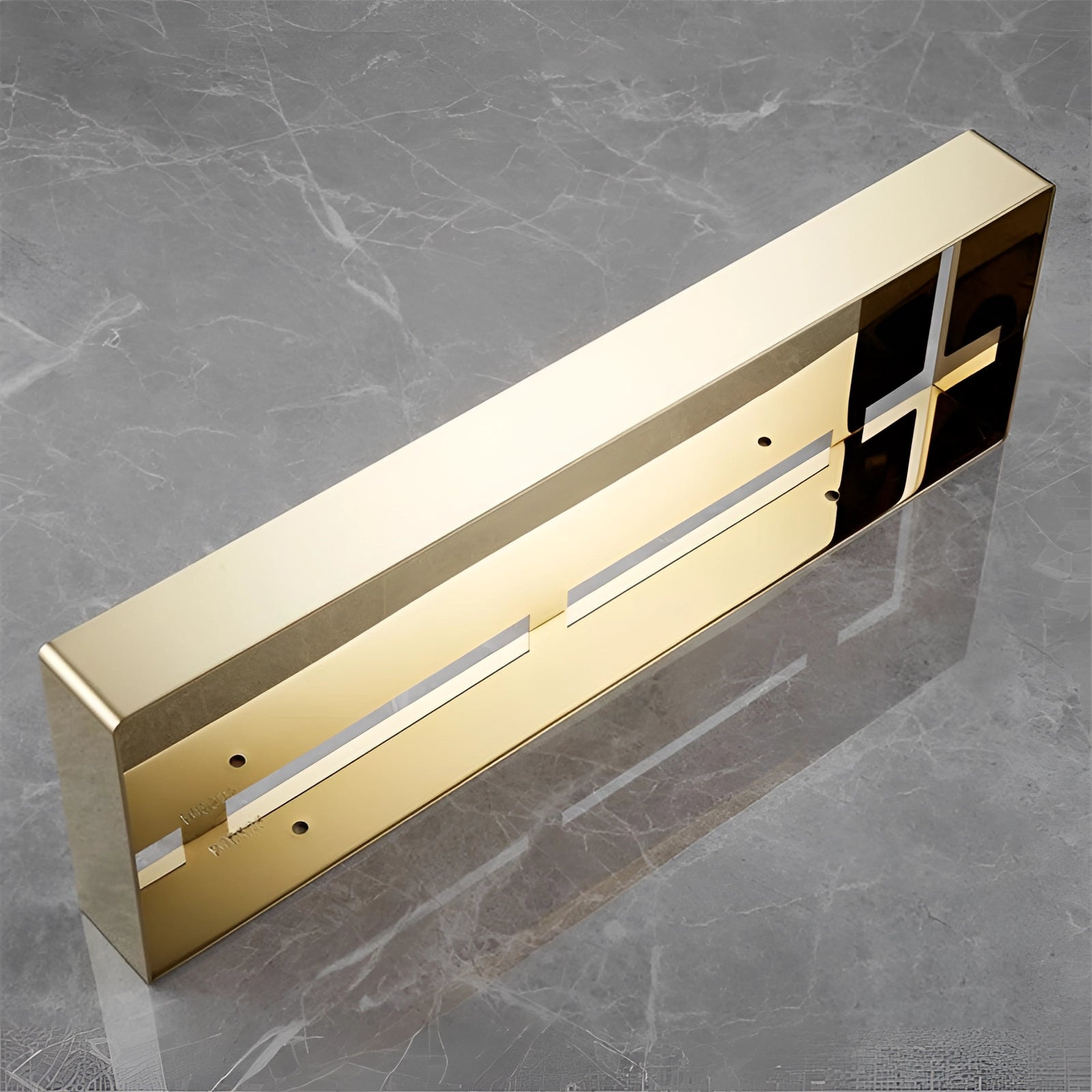 30cm Gold Stainless Steel Wall Shelf - Luxury Bathroom Organizer