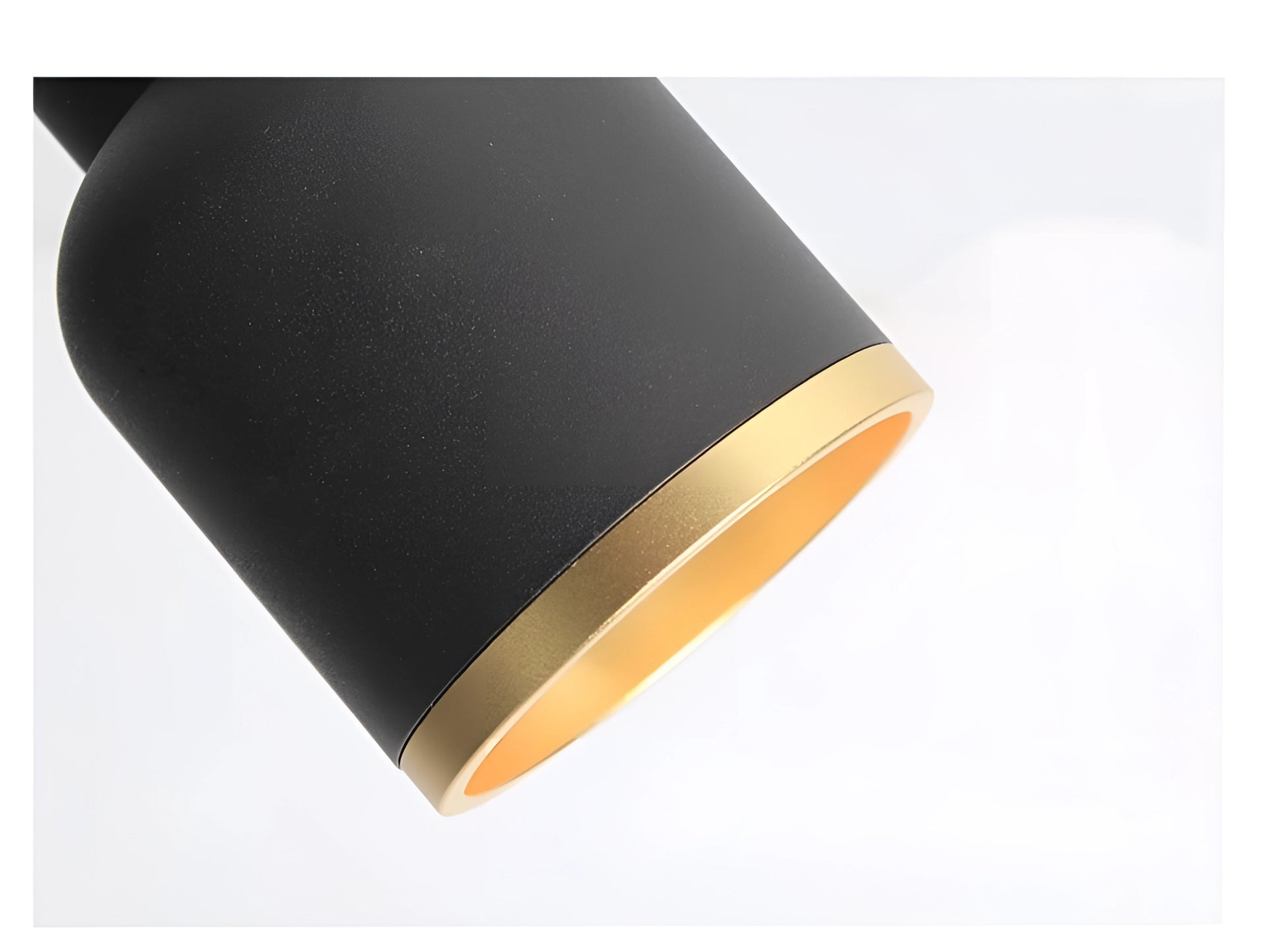 Adjustable black and gold LED track light designed for modern ceilings with a sleek, rectangular shape.