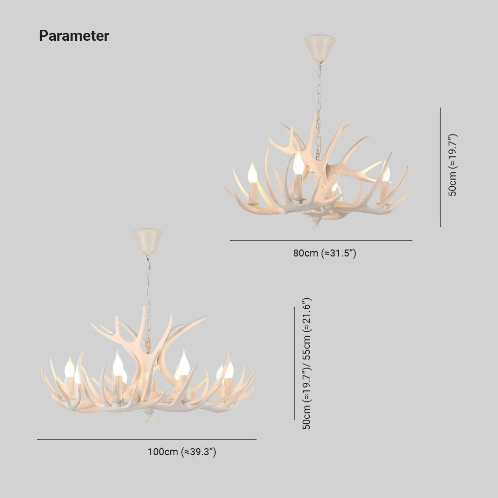 Antler chandelier featuring naturalistic design with intertwining branches and twigs, providing rustic lodge cabin decor and lighting fixture made from metal and natural materials.