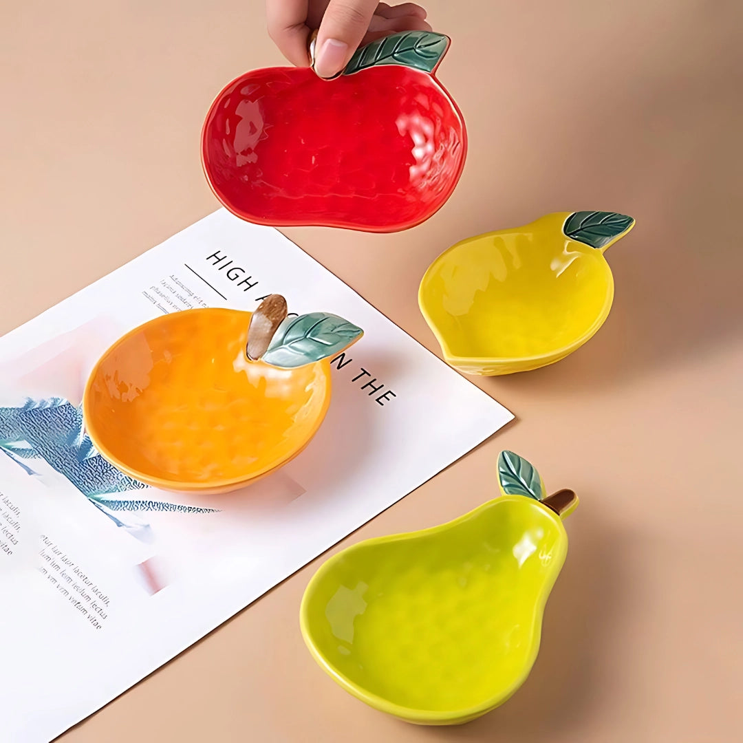 Red apple-shaped ceramic mug designed to resemble a fruit, ideal for novelty drinkware gifts.