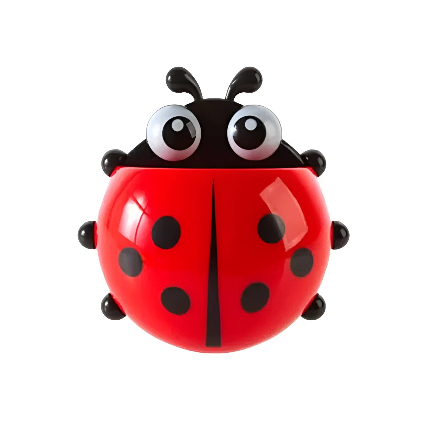 
A red ladybug toy featuring a cute polka dot pattern, designed as a gift for kids.