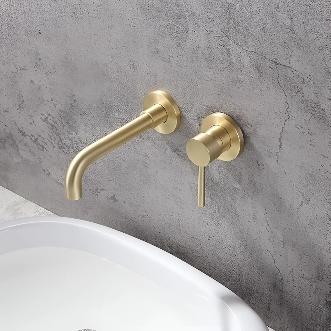 Chrome Wall-Mounted Faucet - Modern Minimalist Design