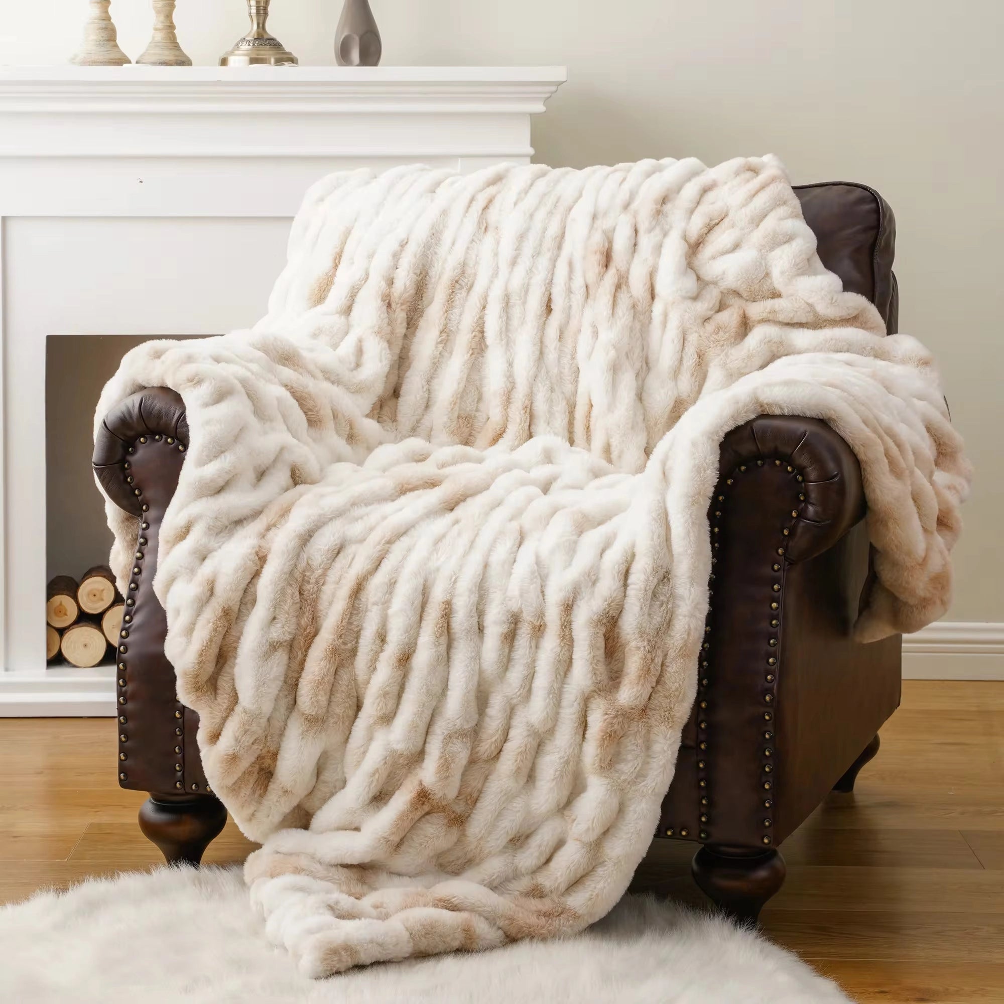 Chunky Knit Blanket - Cozy Thick Yarn Throw for Modern Decor