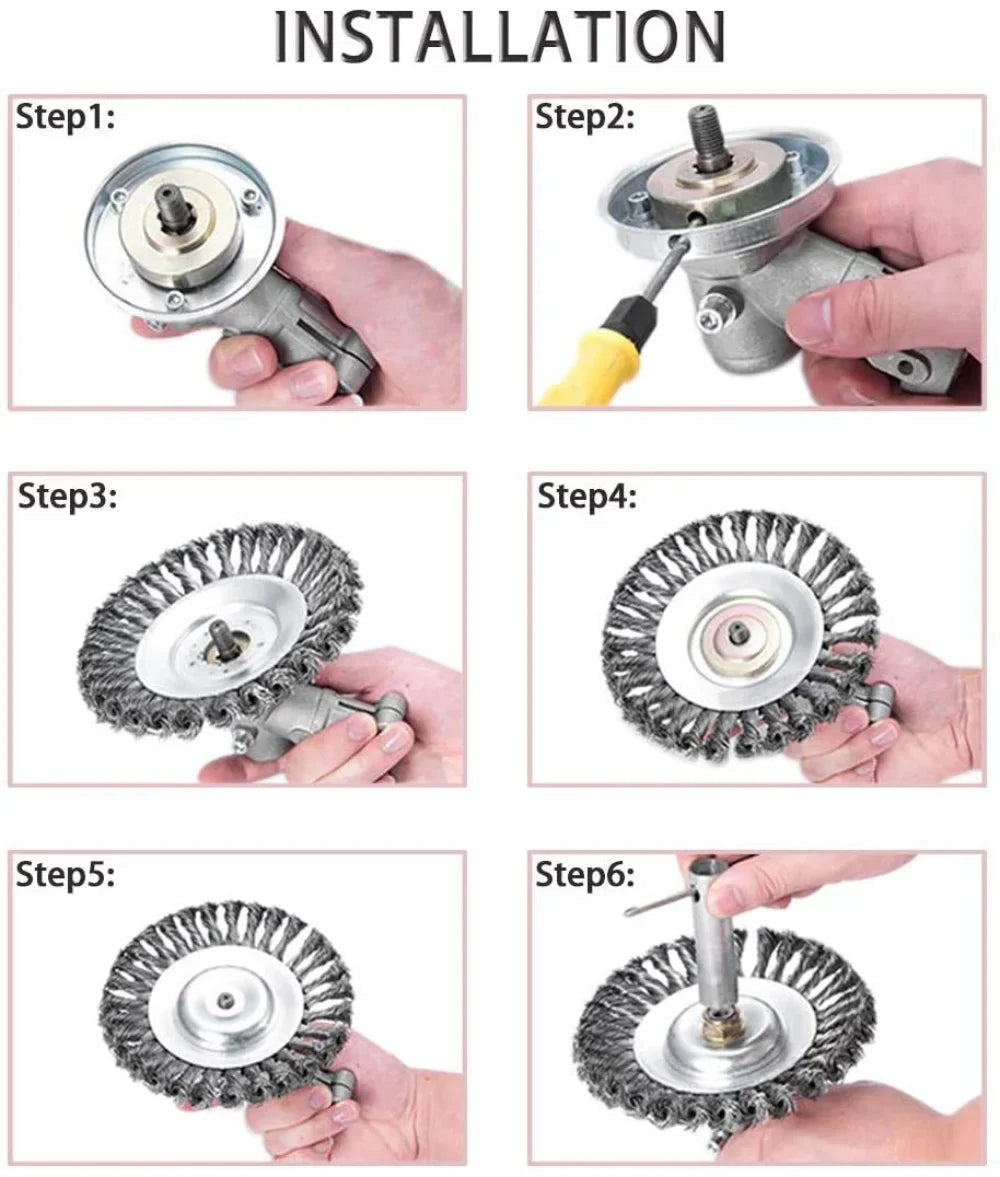 
Image of an Efficient Flexible Weeding Brush designed for safe removal of weeds on stone surfaces. The product features a hard block structure, with circular components resembling a wheel rim for enhanced maneuverability. The brush is predominantly white and engineered for durability and effectiveness in garden maintenance.