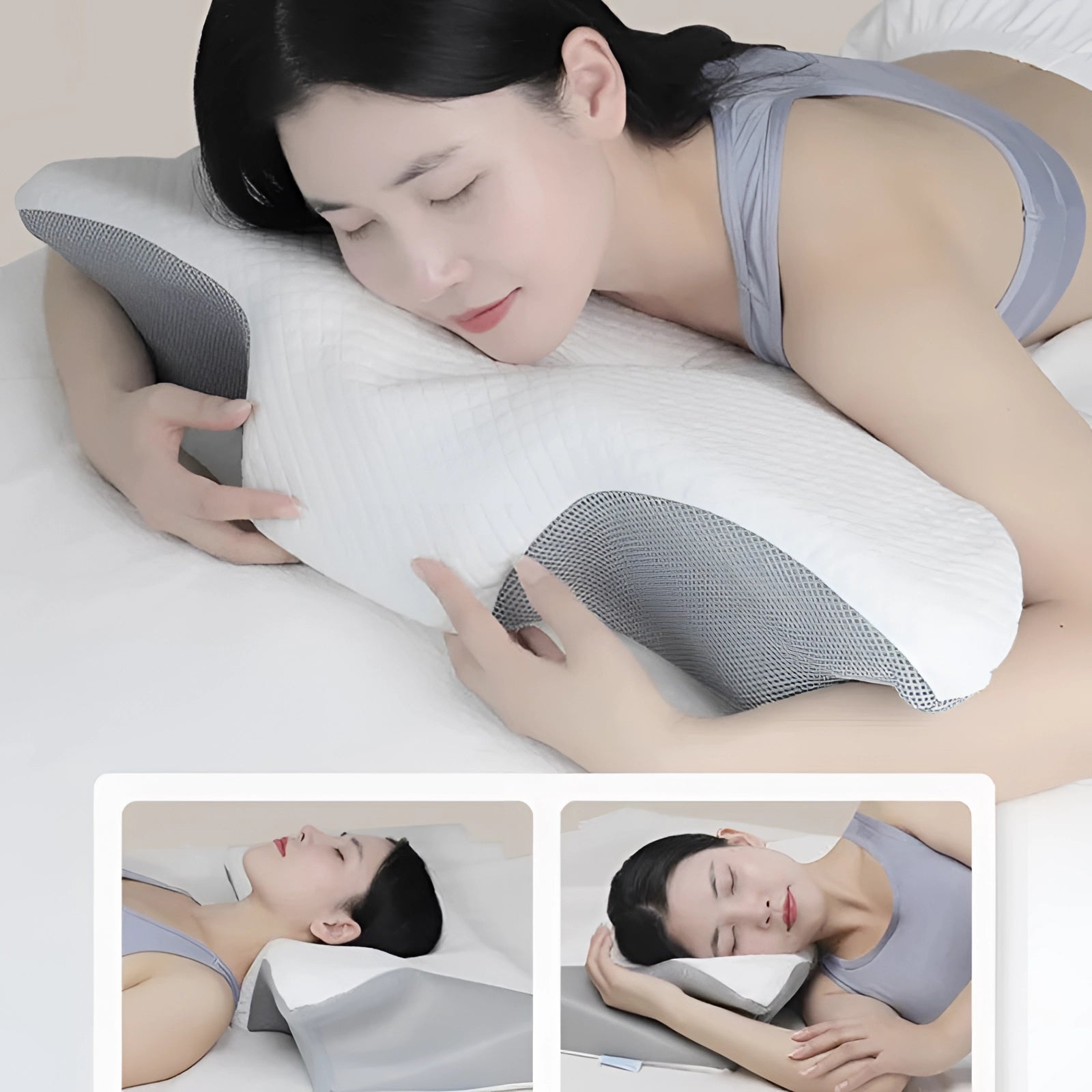 Ergonomic Memory Foam Pillow - Orthopedic Neck & Cooling Support