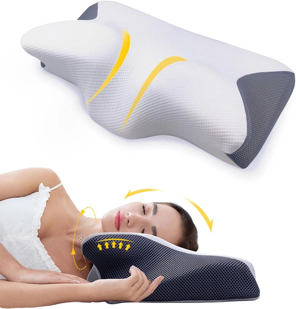 Ergonomic Memory Foam Pillow - Orthopedic Neck & Cooling Support