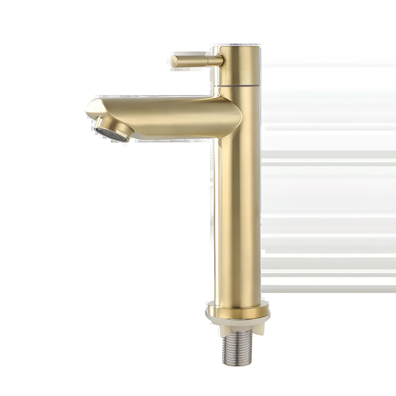 Gold Bathroom Faucet - Single Handle, Brushed Gold, Luxury Mixer