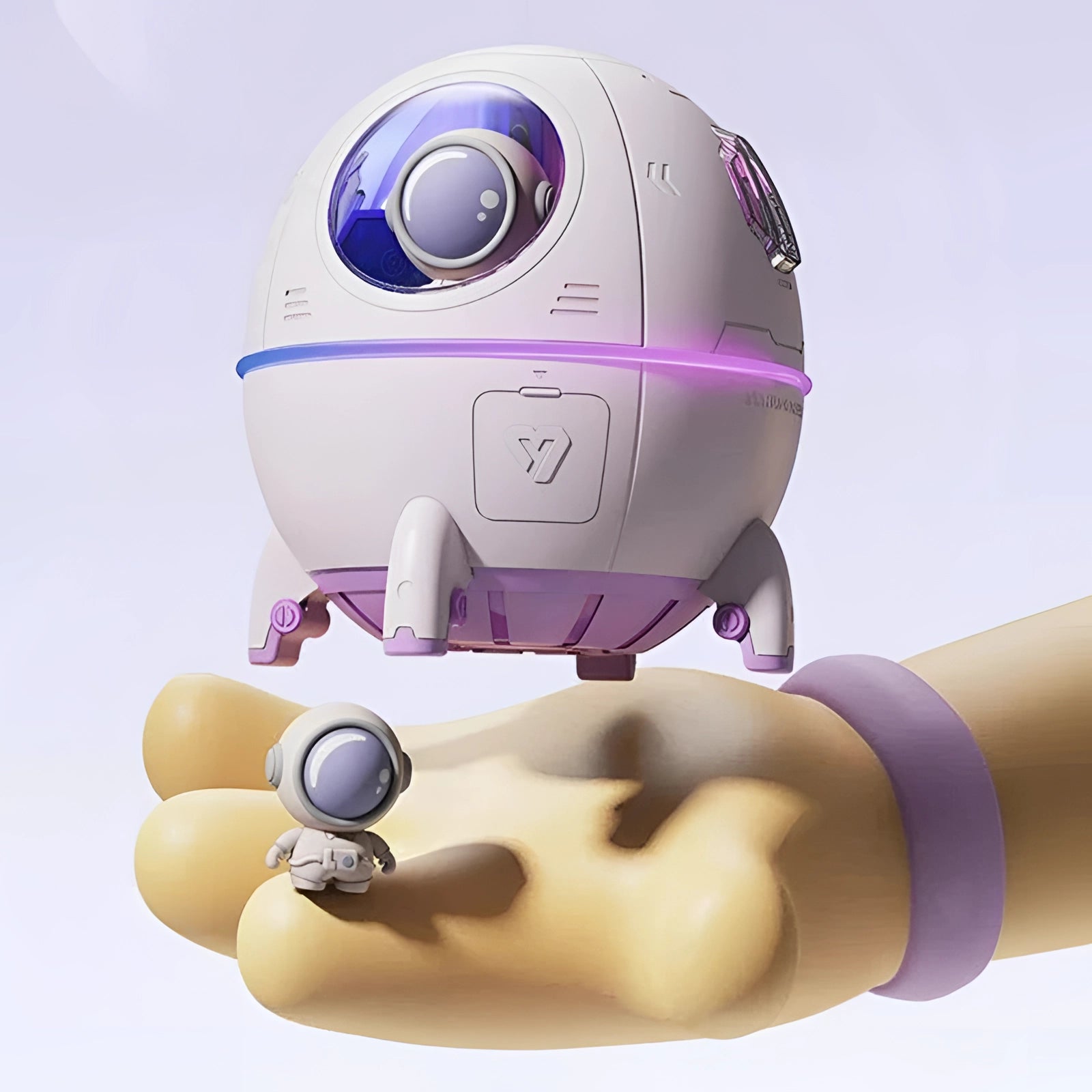 Interactive pink robotic pet toy with voice control for kids, featuring a cute fictional character design made of plastic materials.