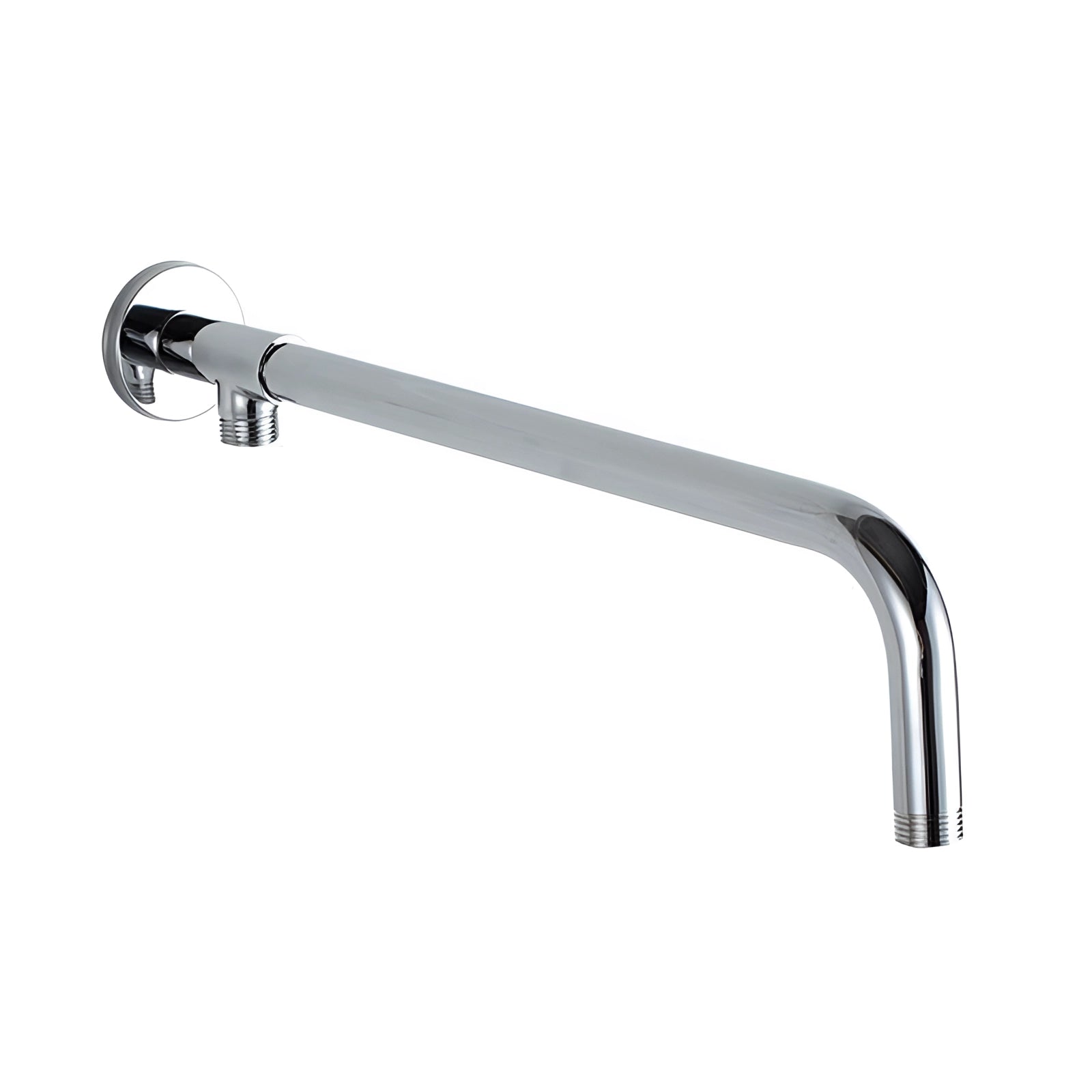 Luxury chrome high-pressure wall-mount rainfall shower head with a sleek metallic design, primarily composed of durable materials such as titanium, aluminum, steel, and nickel, providing a high-end and sturdy finish.