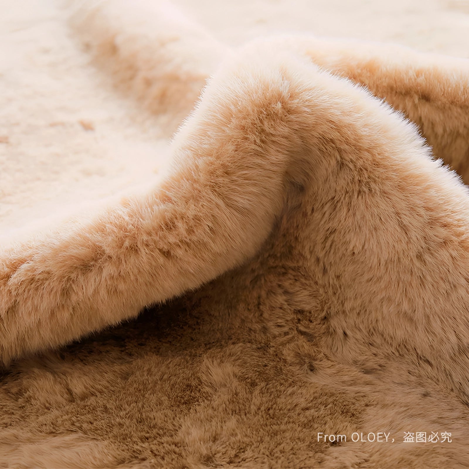 Luxurious faux fur blanket displayed with a plush, soft texture ideal for winter warmth and home decor, resembling the fur pattern of a wild animal, highlighting its cozy and comforting appeal.