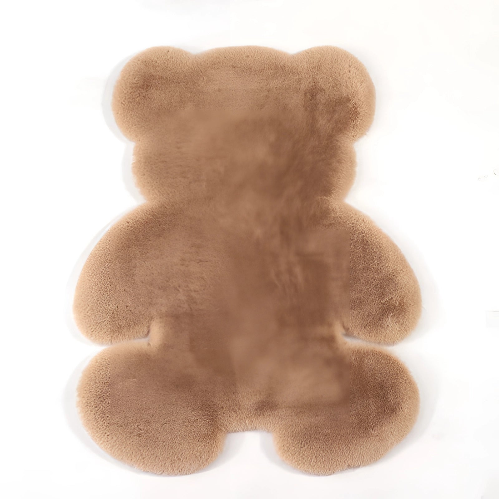 Brown faux fur blanket resembling a brown bear design, shown in a plush and soft texture, suitable for winter warmth and home decor purposes.