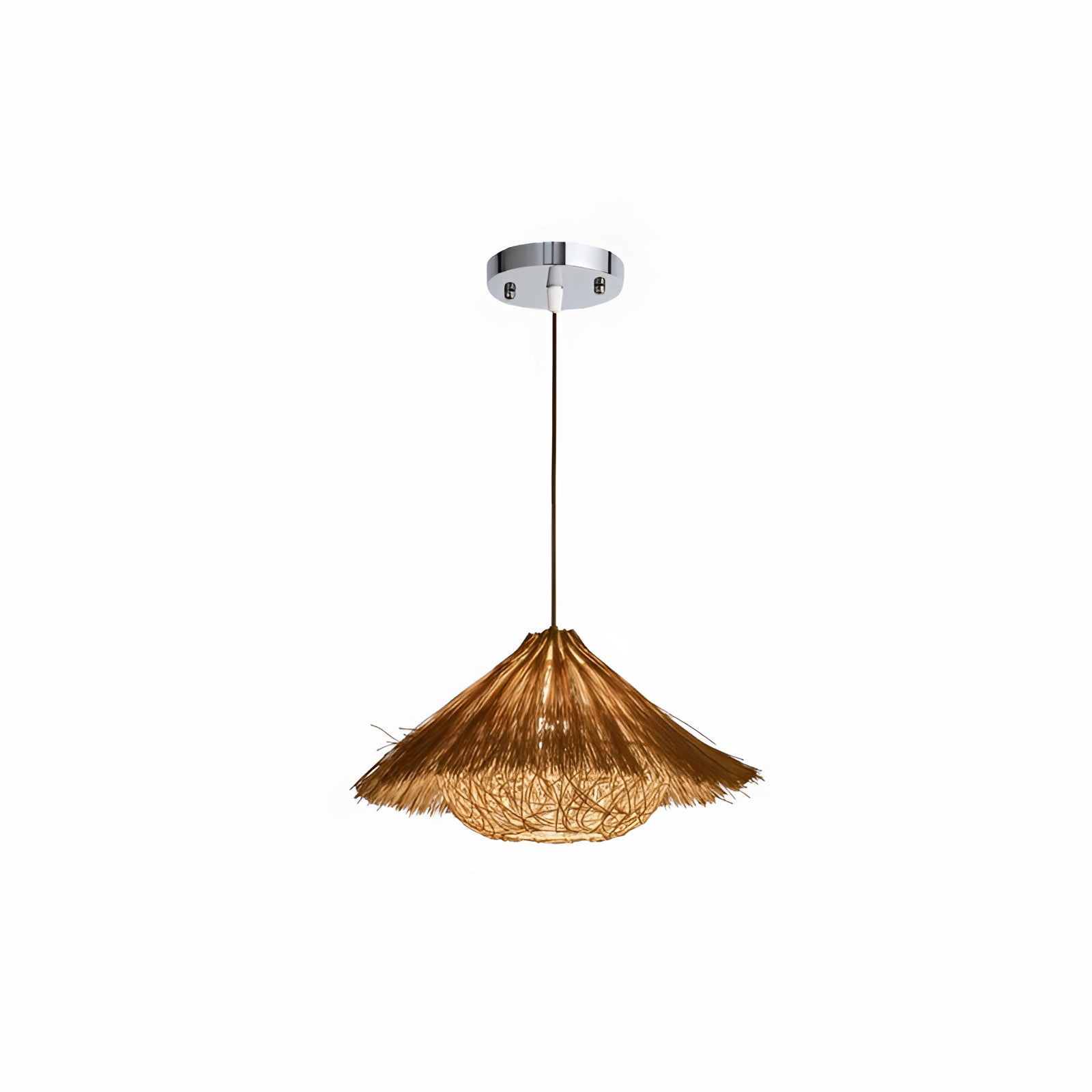 Luxury gold tassel chandelier with modern fringe pendant light fixture hanging from ceiling.