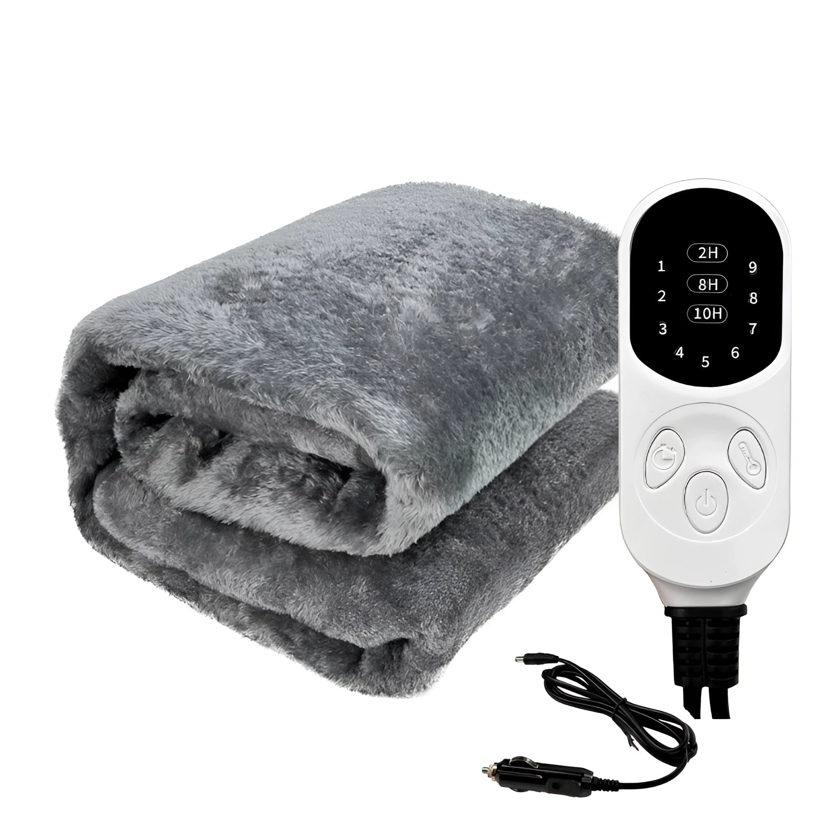 Luxury Gray Fleece Blanket - Soft Cozy Winter Throw