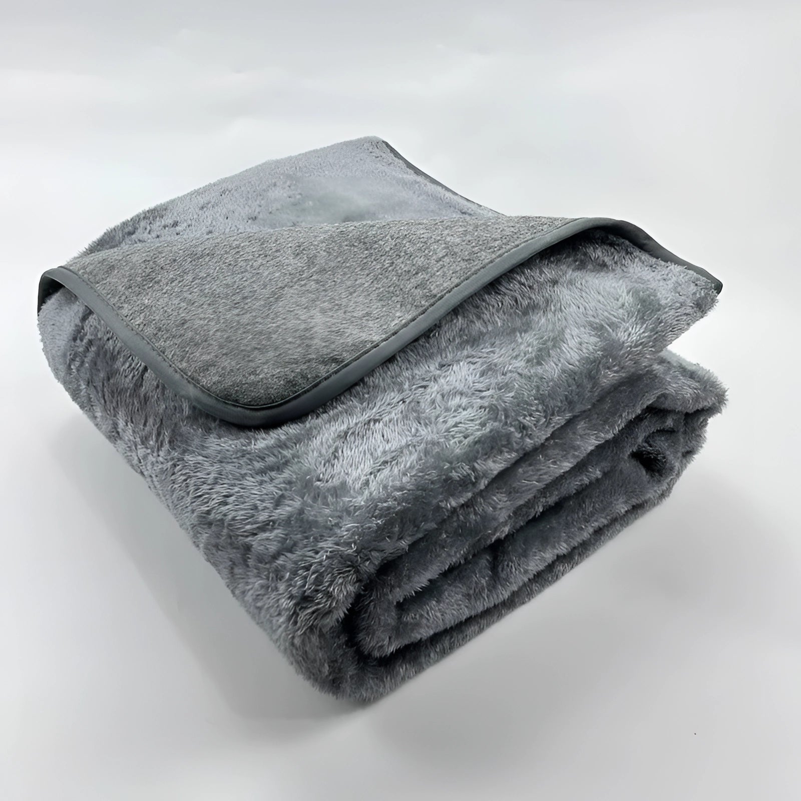 Luxury Gray Fleece Blanket - Soft Cozy Winter Throw