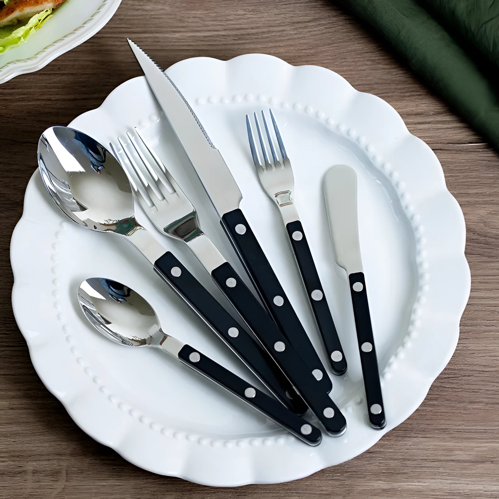 Luxury Pearl-Handled Cutlery Set - Elegant Flatware & Tableware