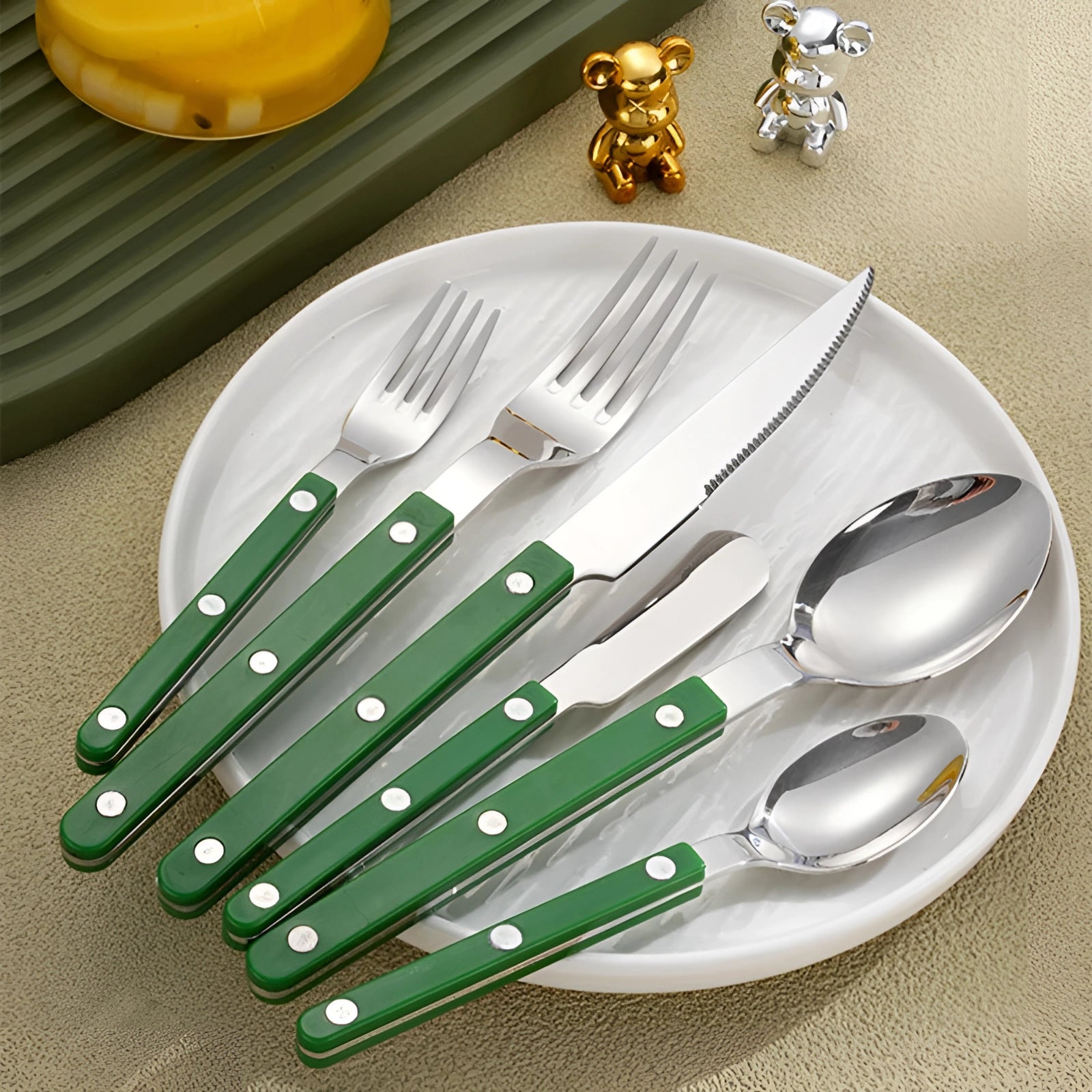 Luxury Pearl-Handled Cutlery Set - Elegant Flatware & Tableware