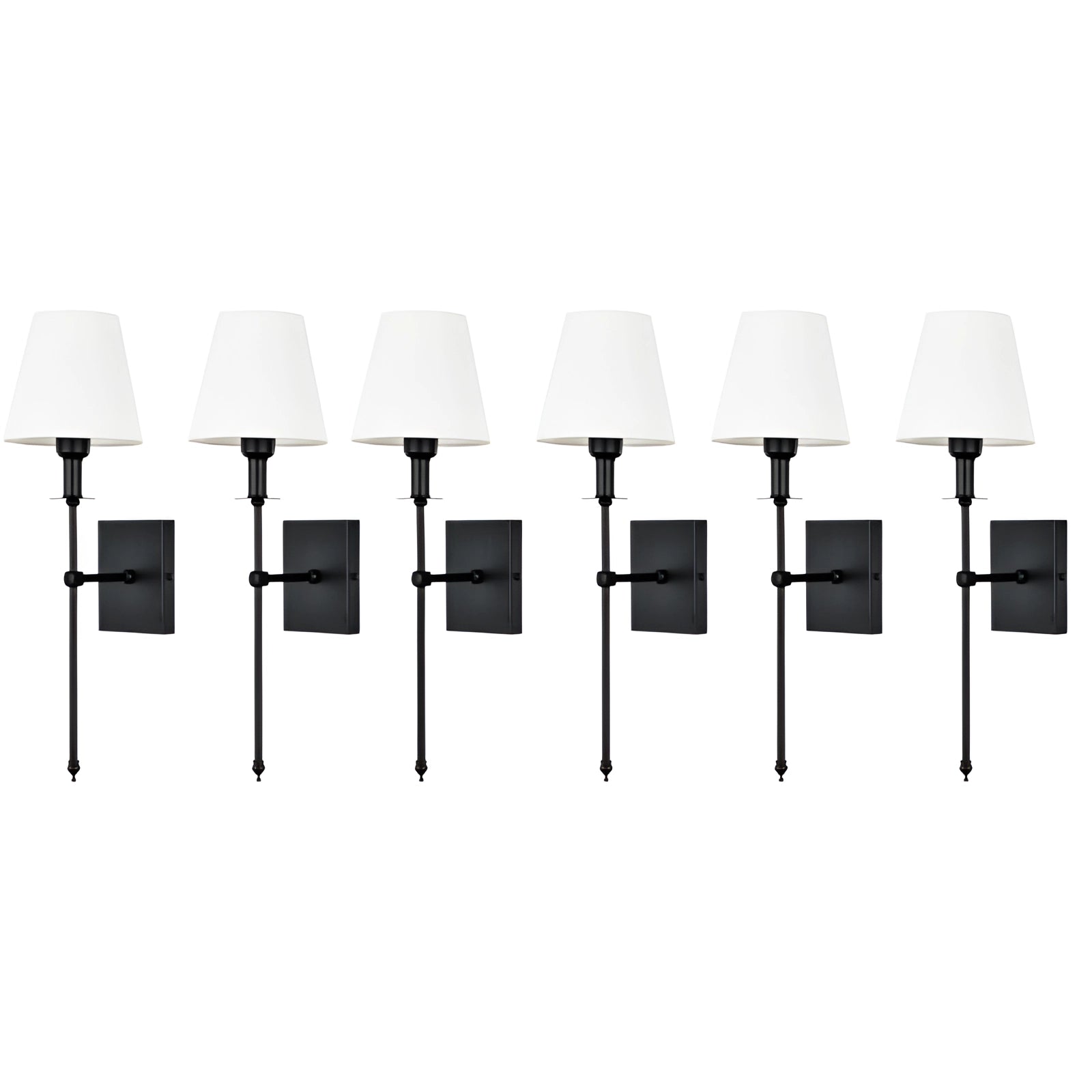 Modern black adjustable wall sconce with a minimalist design, mounted on a wall, showcasing a sleek rectangular shape and cylindrical fixture.