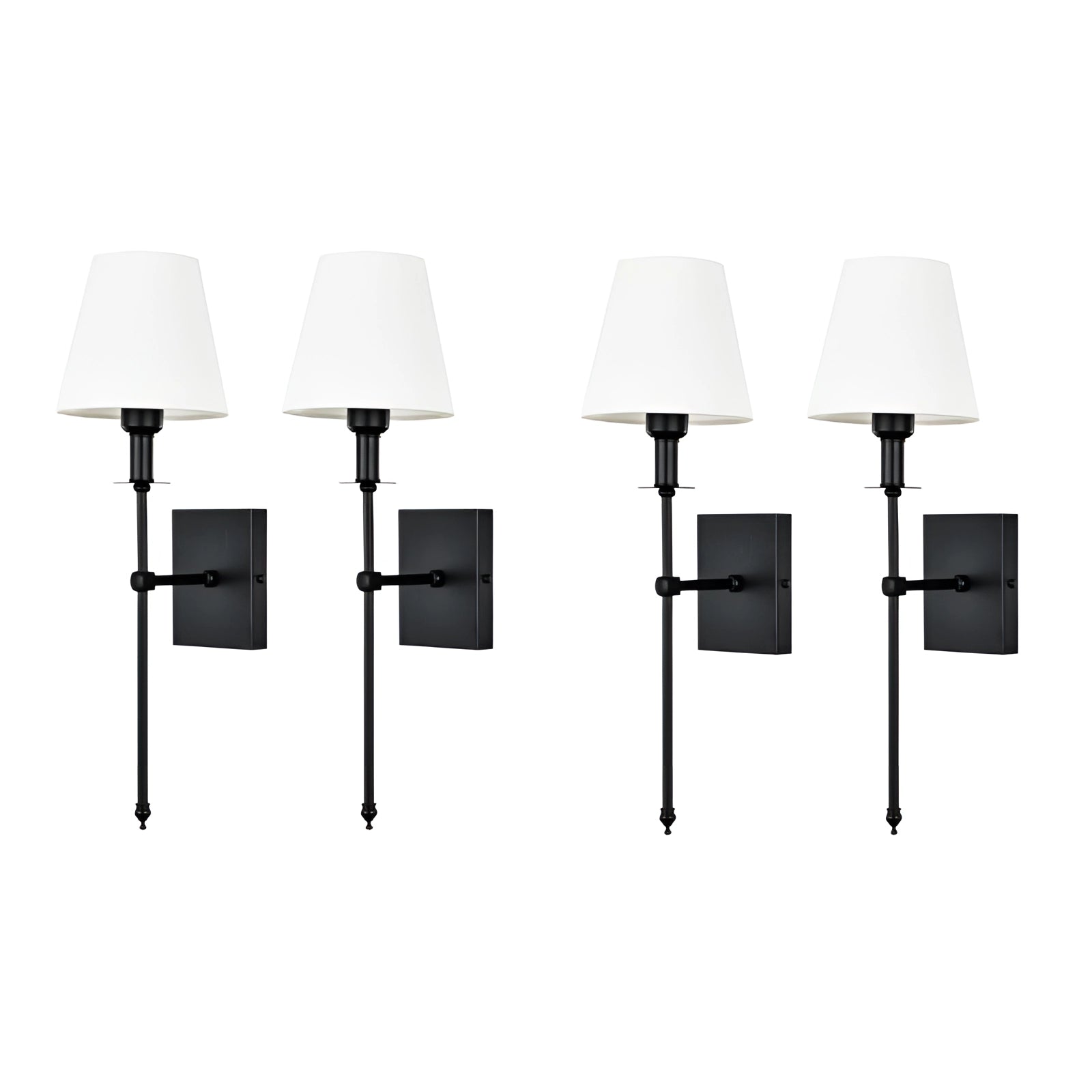 Modern black adjustable wall sconce with a minimalist design, featuring a rectangular shade and sleek hardwired installation.