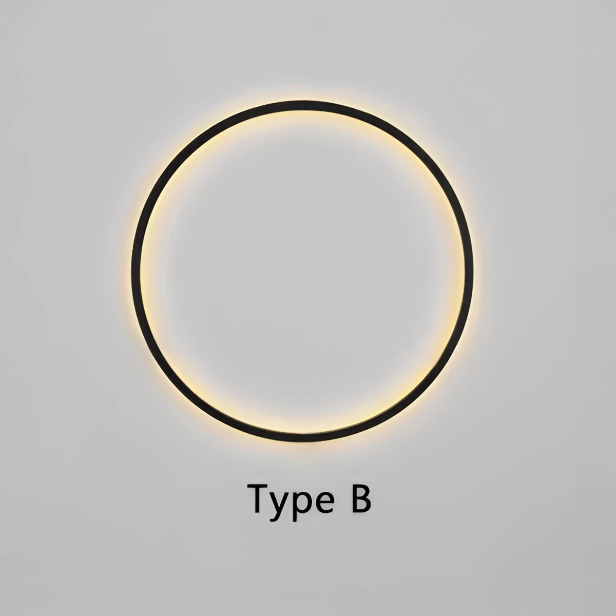 Modern LED Circle Wall Lamp with a Thicker Ring design, measuring 80cm in diameter, emits a Cold White light, featuring a sleek circular metal frame ideal for luxury bedroom lighting.