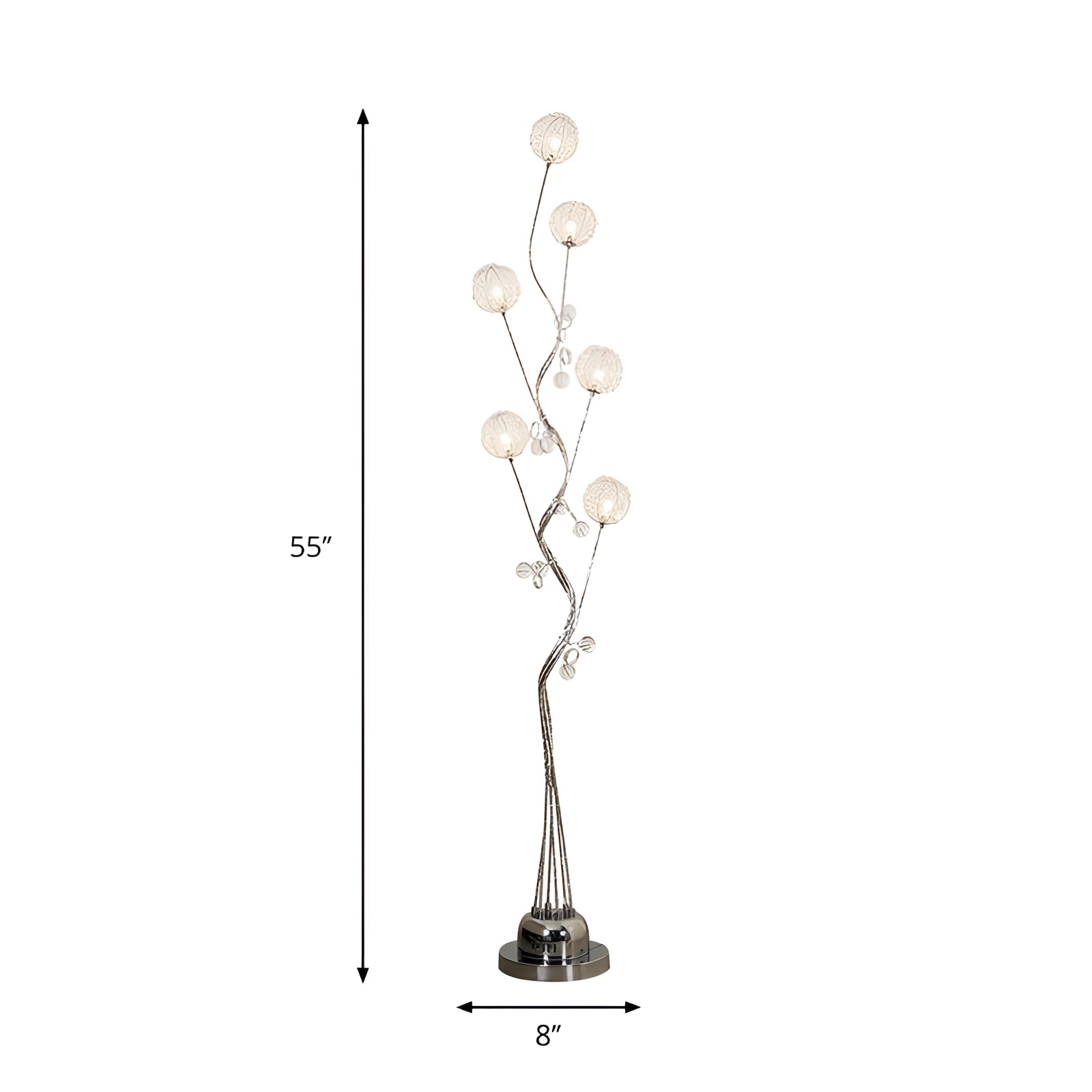 Modern sculptural table lamp featuring a branch-like design, resembling a twig or terrestrial plant, with an artistic and balanced aesthetic.