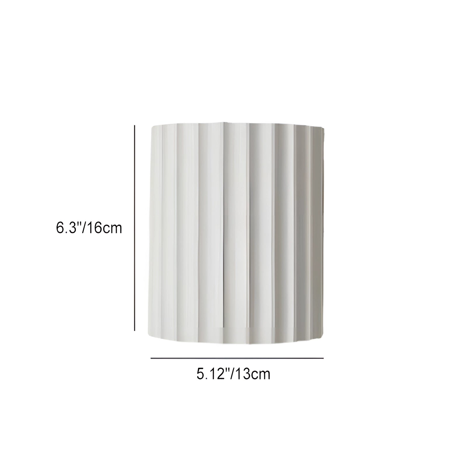 A modern white ribbed wall sconce with a sleek rectangular design, featuring contemporary indoor lighting. The sconce is crafted from metal, possibly aluminum or titanium, and has a minimalist aesthetic.