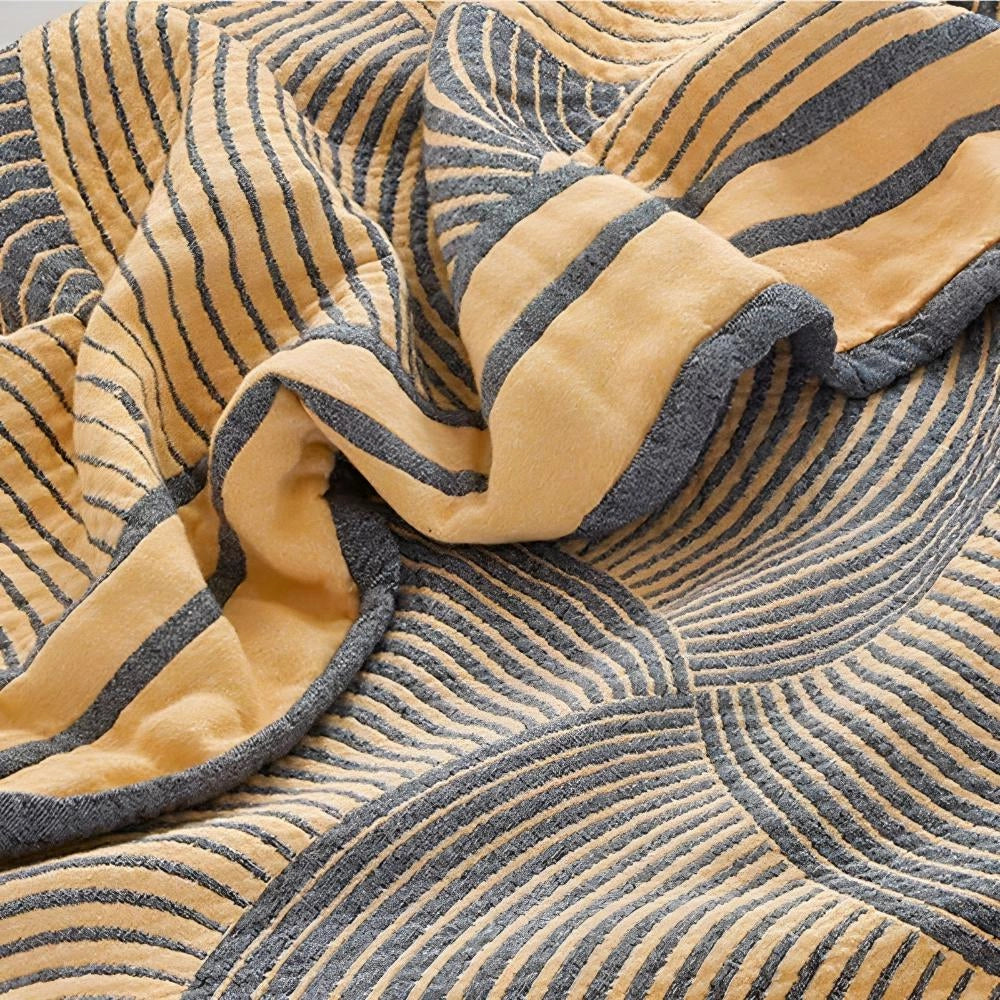 Striped Geometric Luxury Blanket - Cozy Woven Throw for Home Decor