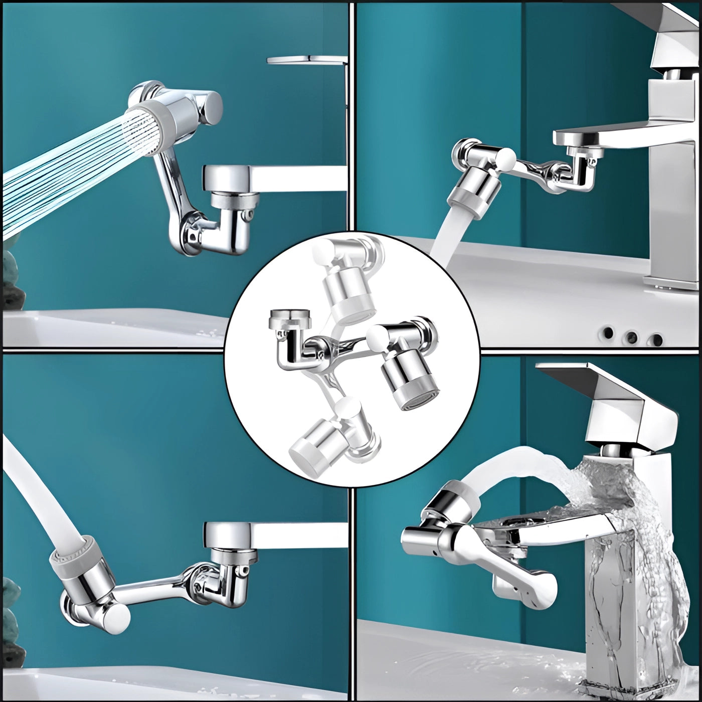 Wall-Mounted Chrome Swivel Kitchen Faucet - Modern Single Handle