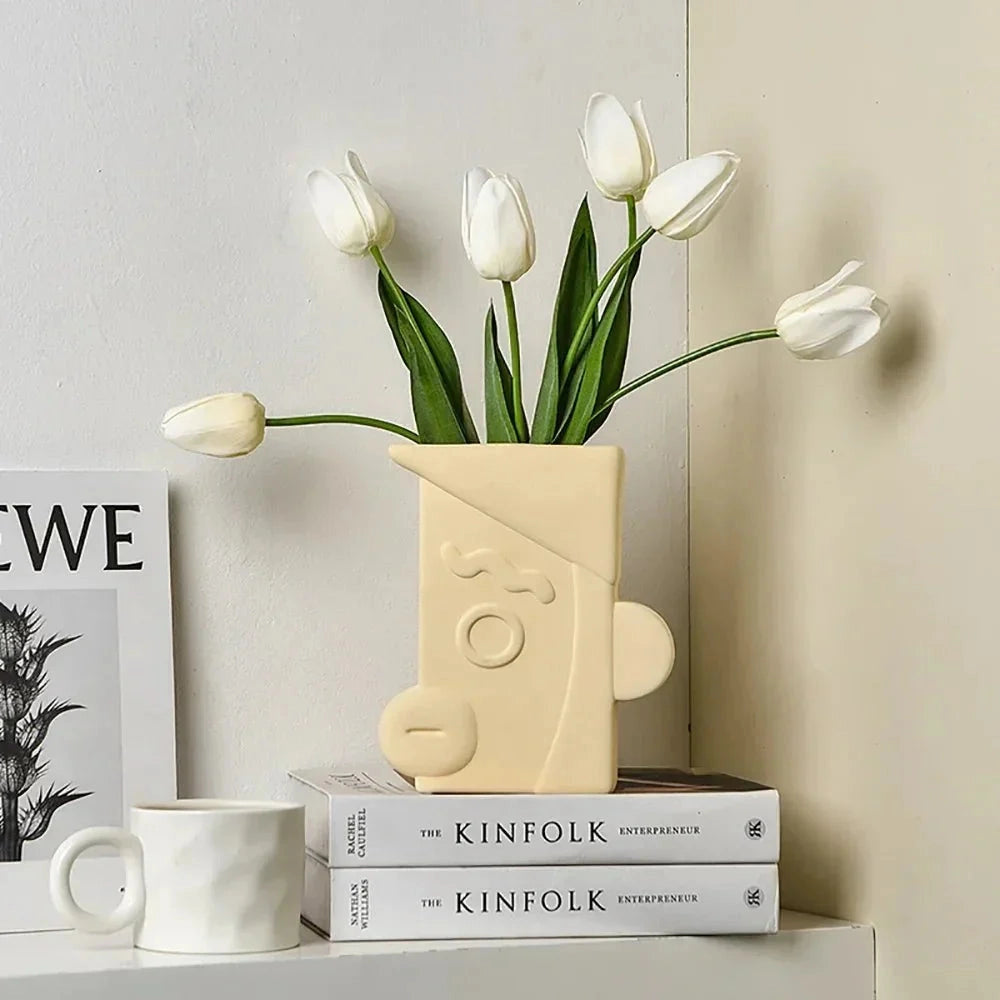 A rectangular white soap bar with a tech-themed design resembling a WiFi signal, surrounded by decorative white flowers and petals.