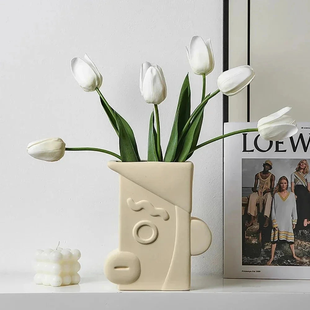 A WiFi Signal Soap Bar displayed with a floral arrangement including a giant white arum lily and other flowering plants in a decorative vase, creating a tech meets nature novelty gift presentation.