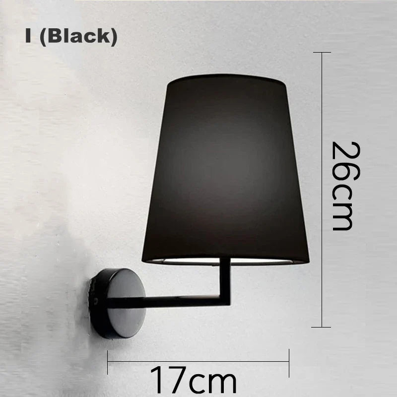 Taavita Wall Lamp with Black Shade