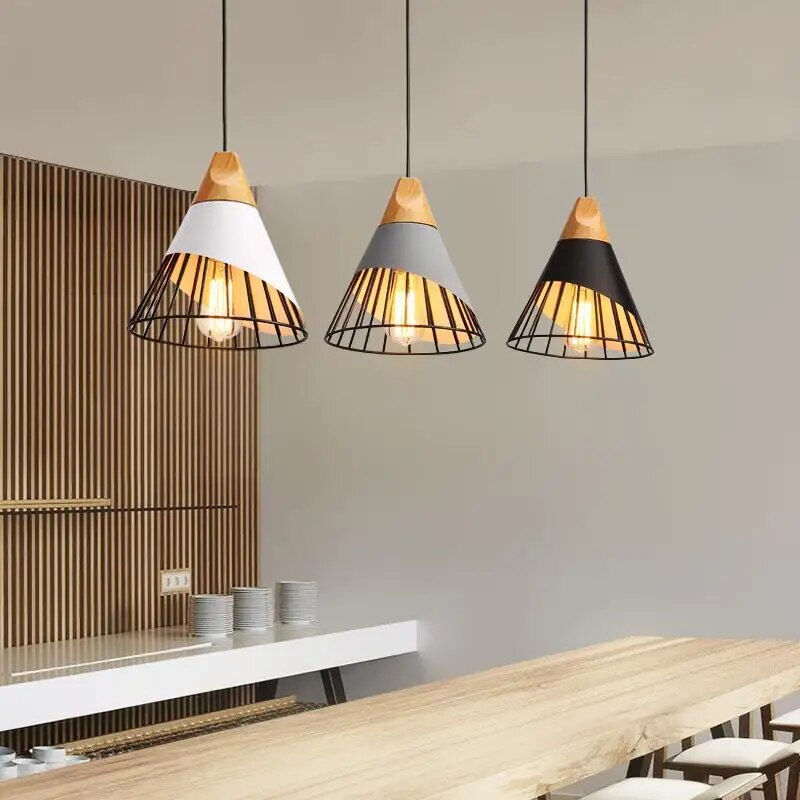 Taavita | Modern Pendant Light Made of Wood and Metal