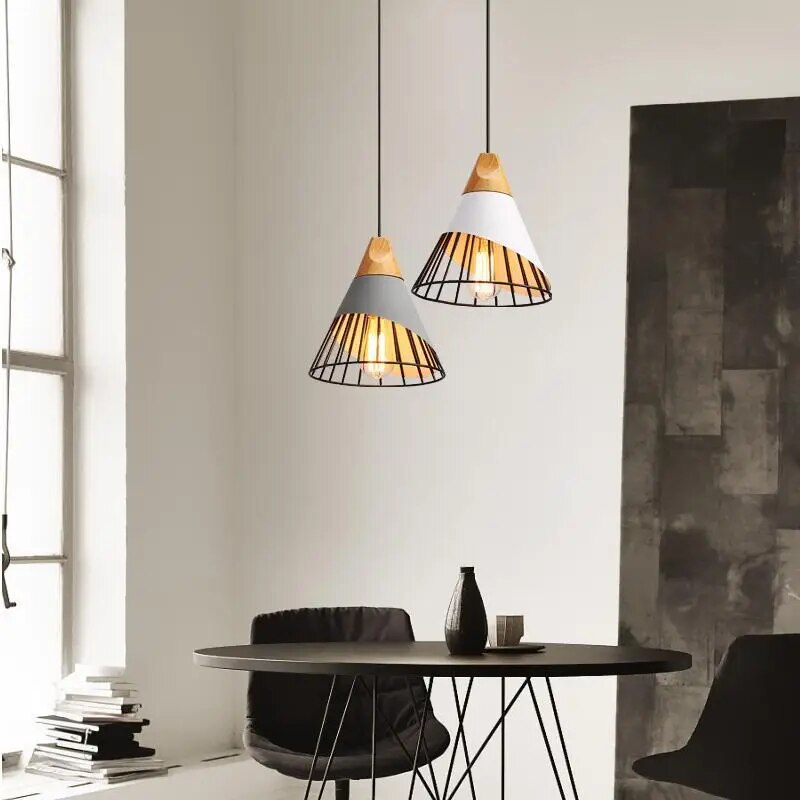 Taavita | Modern Pendant Light Made of Wood and Metal