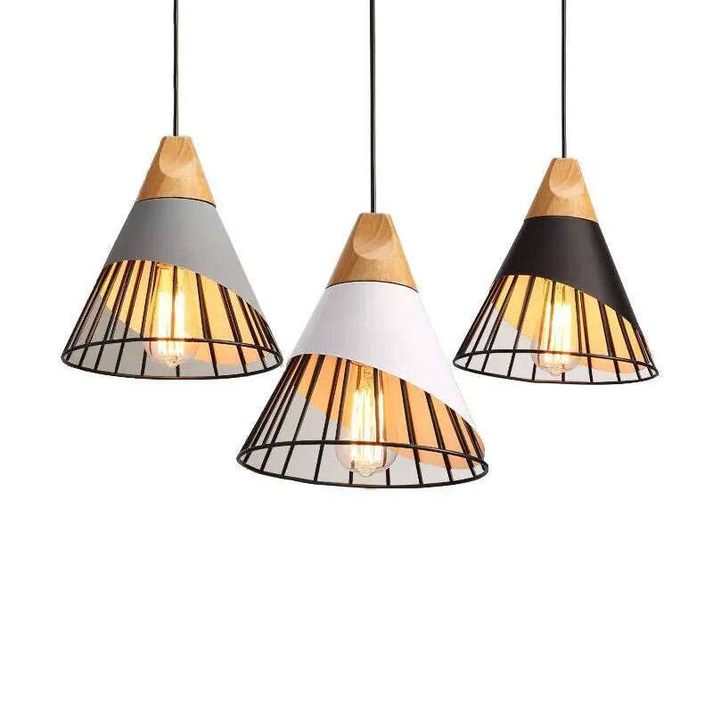 Taavita | Modern Pendant Light Made of Wood and Metal