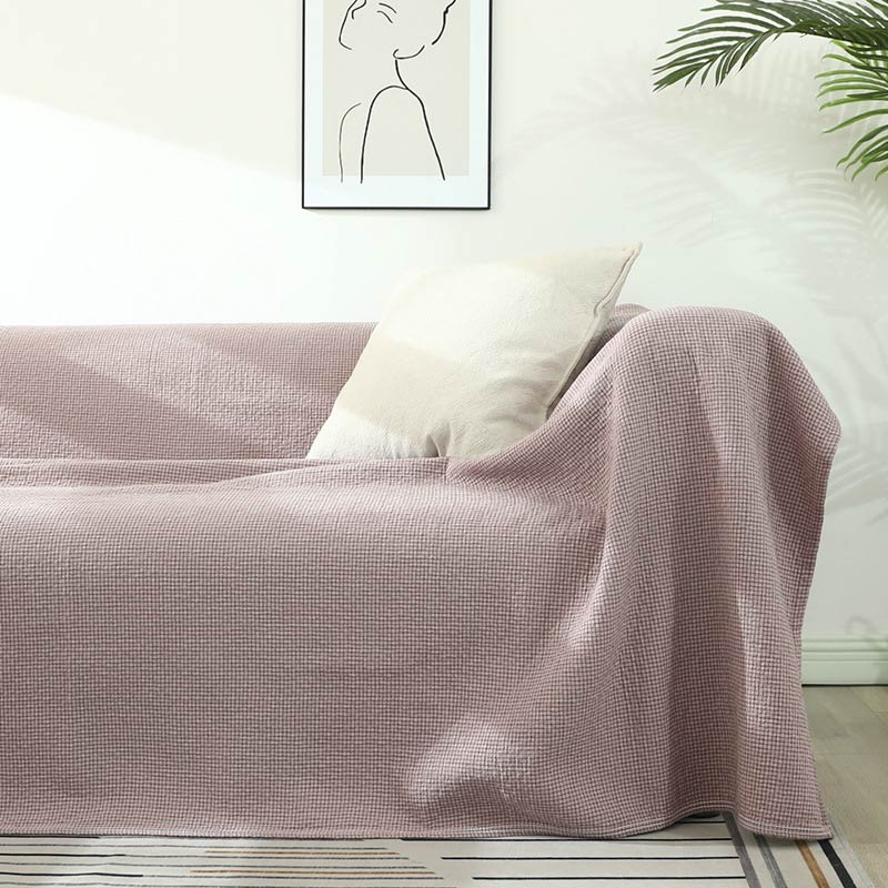 Cozy Taavita Sofa Blanket in Waffle Design