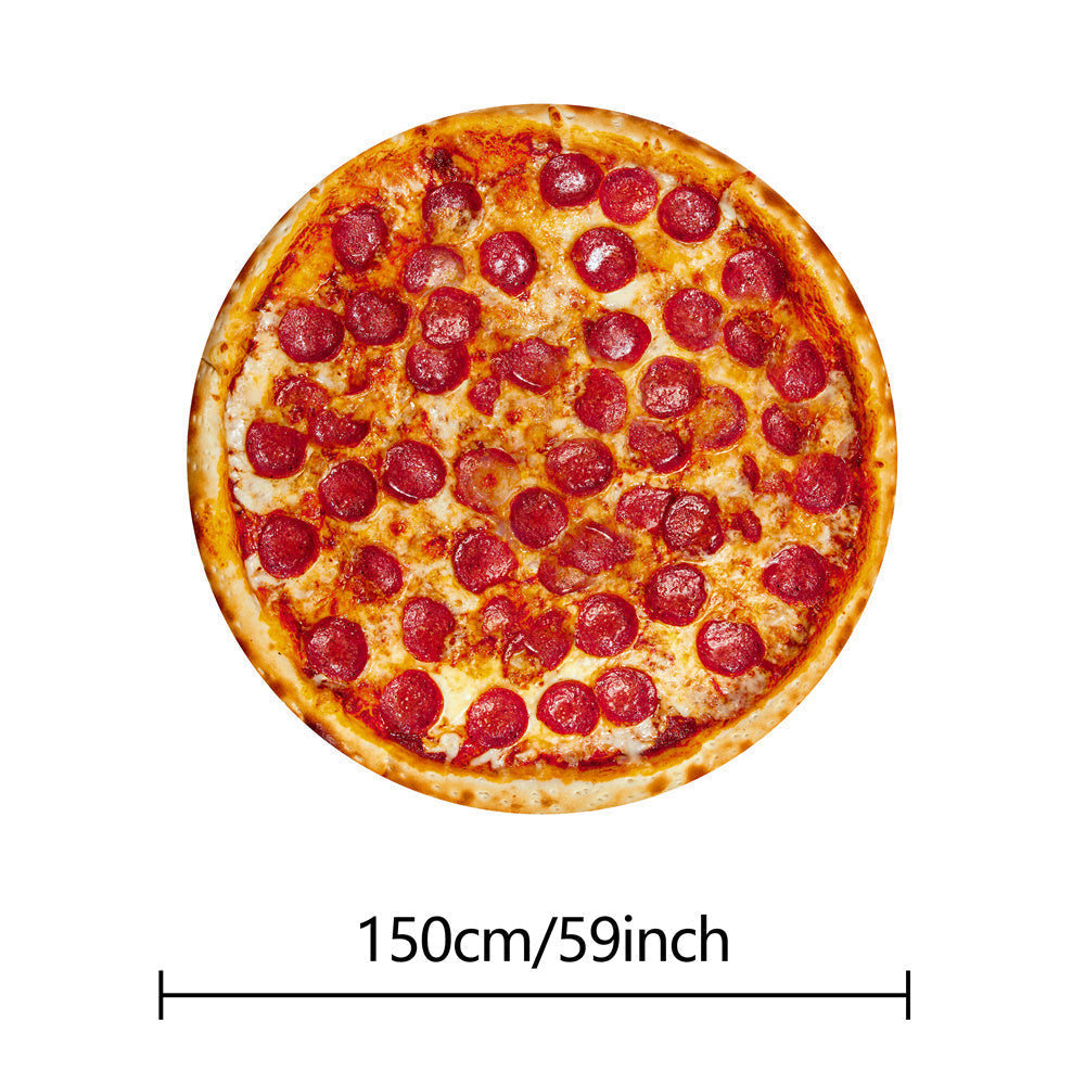 Taavita – Realistic Pepperoni Pizza Flannel Blanket – Soft & Comfortable, Unique Gift for Pizza Lovers