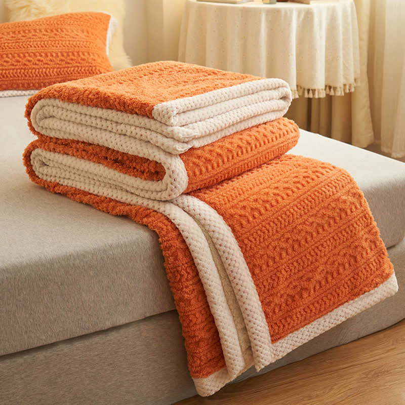 Taavita Double Jacquard Fleece Throw Blanket