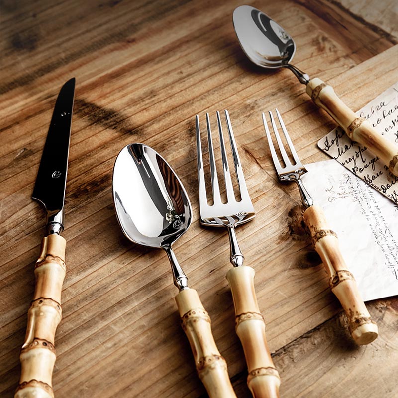 Taavita Eco-Friendly Natural Bamboo Cutlery Set