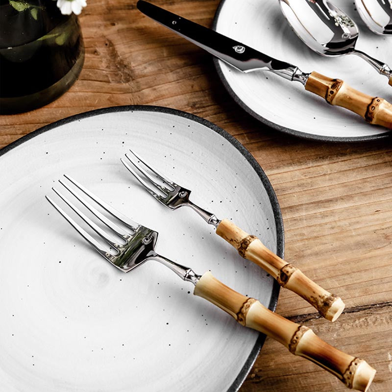 Taavita Eco-Friendly Natural Bamboo Cutlery Set