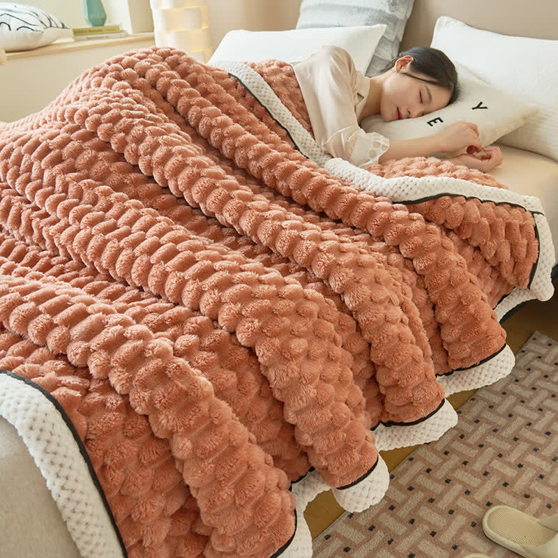 Soft Coral Fleece Blanket