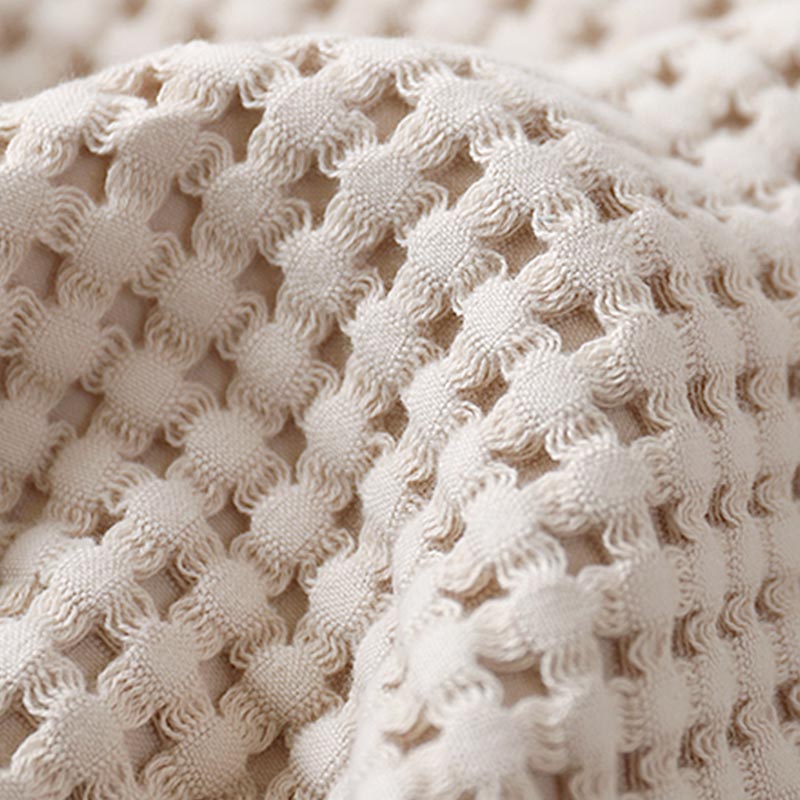 Taavita Waffle Fabric Sofa Blanket