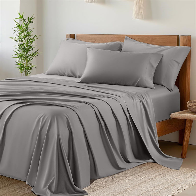 Taavita Cooling Sheet Set - Includes 2 Matching Pillowcases, Fitted & Flat Sheet