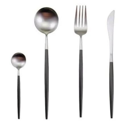 Taavita 24-Piece Luxury Stainless Steel Cutlery Set in Gold and Silver