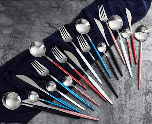 Taavita 24-Piece Luxury Stainless Steel Cutlery Set in Gold and Silver