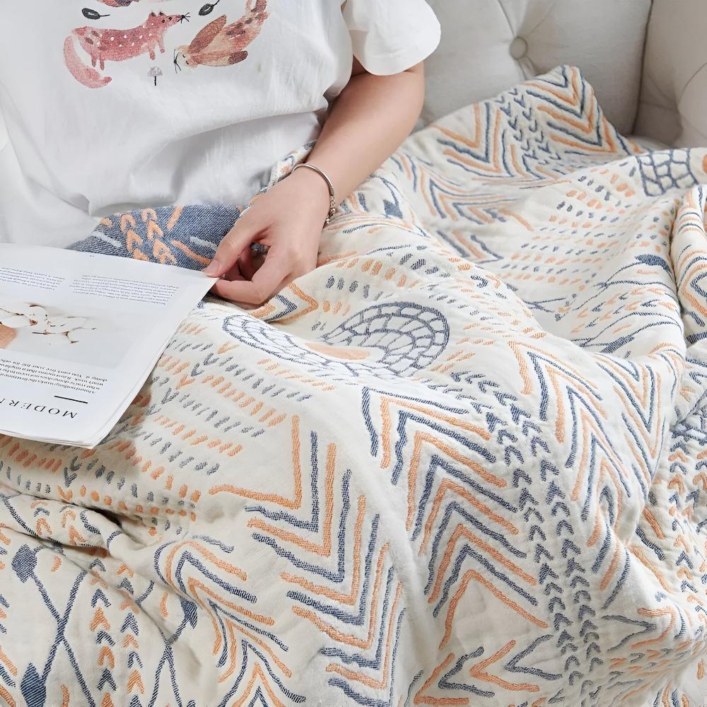 Taavita Reversible Cotton Throw Blanket